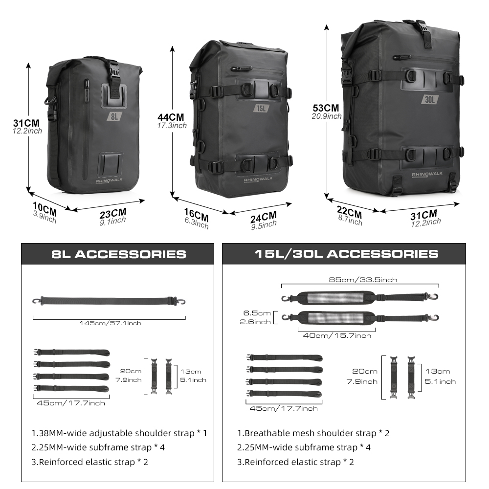 Rhinowalk-Bolsa de alforja sup - Panniers Waterproof Rear reseña y precio