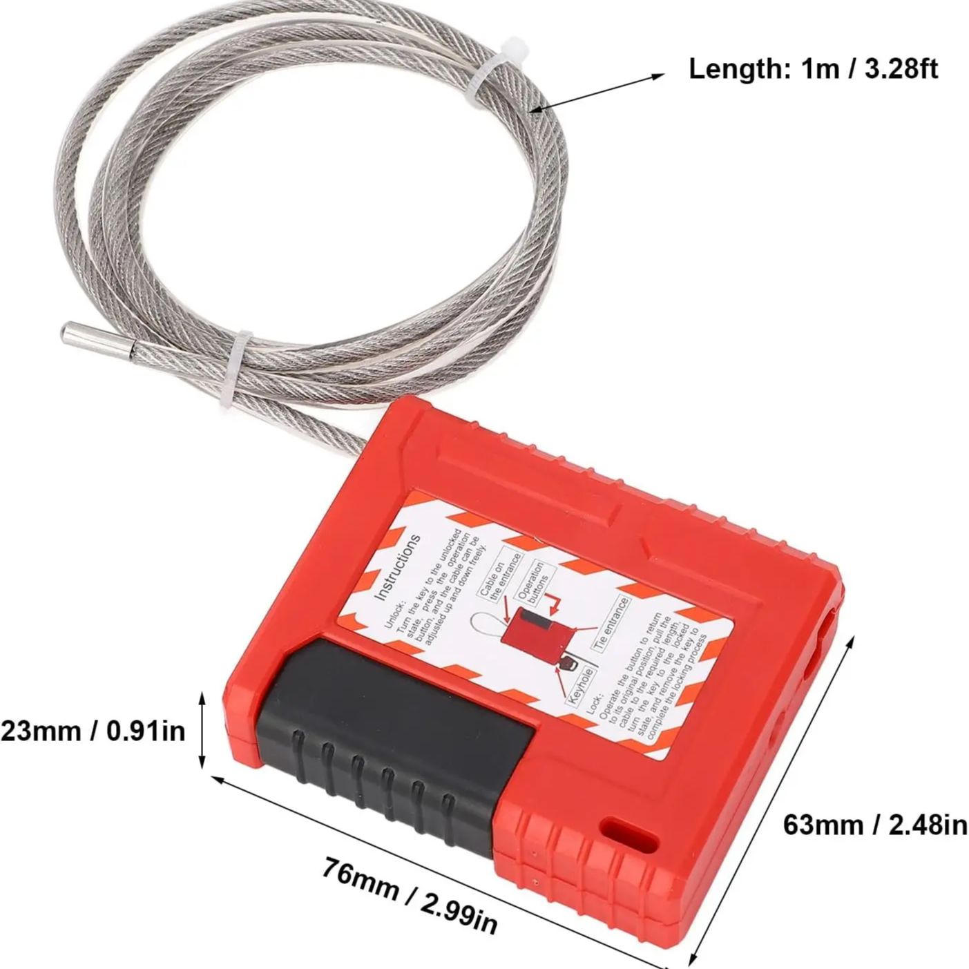 Cable de 4 mm de diámetro, 1 m - Cable Lock Flexible reseña y precio